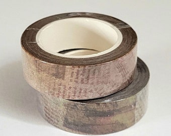 Vintage Stained, Washi Tape, 1m/10m Length Option Washi Tape, Journal Washi Tape, 1m Sample, 10m Full Roll, Stationery Washi Tape