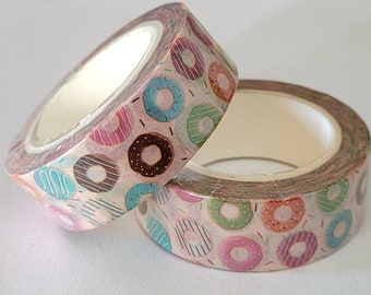 Donuts 1m/10m Option, Washi Tape, Scrapbooking Washi Tape, 1m Washi Tape/10m Washi Tape