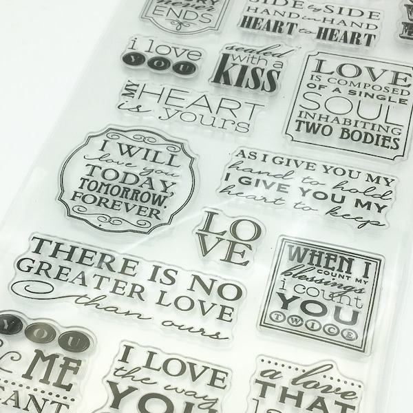 Love Phrase, Clear-Stamp Set, Scrapbooking Clear-Stamps