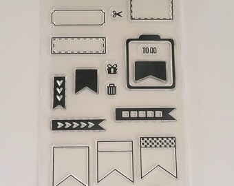 Labels, Clear Stamp Set, Scrapbooking Clear-Stamps