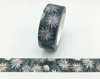 Flowers, Daisies, Washi Tape, Scrapbooking Washi Tape, 10m Full Roll Washi Tape