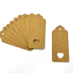 Heart Gift Tags, Kraft Paper Tags Cardstock image 1