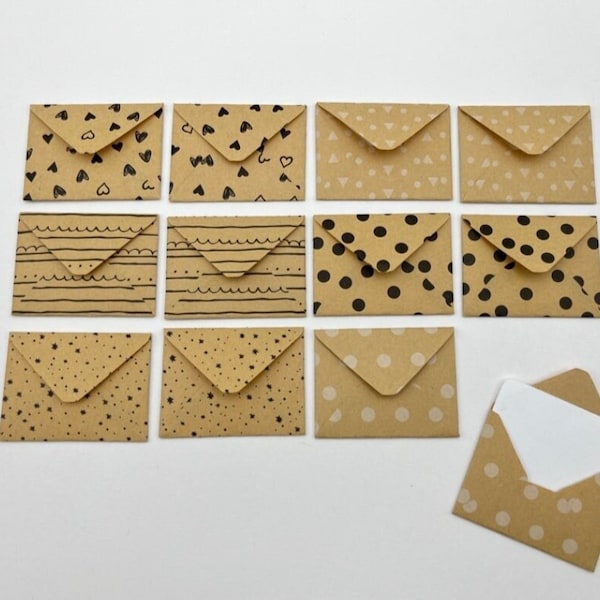 Cute Mini Envelopes, Paper Envelopes with Card, Journal Envelopes