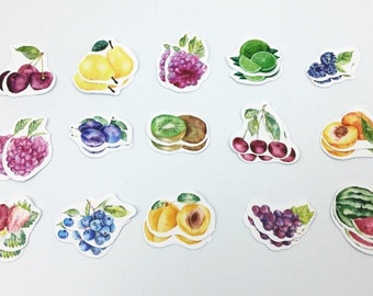 Fruits Sticker, Colorful Scrapbooking Stickers
