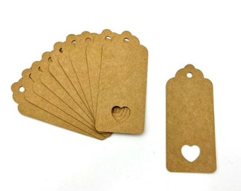 Heart Gift Tags, Kraft Paper Tags Cardstock