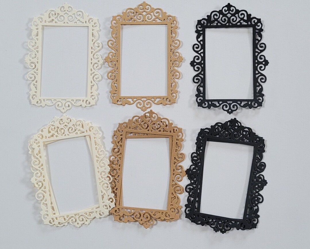 Paper Cutouts, Vintage Laced Picture Frames, 9 Pcs Scrapbooking Paper Cutouts, Picture Frame ...