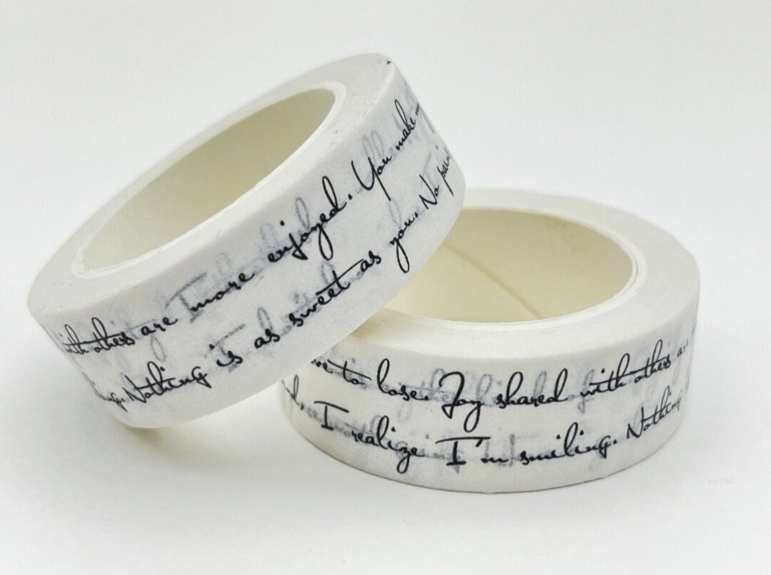 Handwriting Washi Tape Scrapbooking Washi Tape 10m Full Etsy