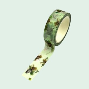 Pine, Washi Tape, Green, Scrapbooking Tape — 15mm x 10m Length