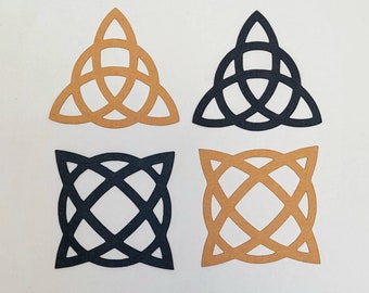 Celtic Knots, Paper Cutouts, 12 pcs Set, Hollow Border, Scrapbooking Cutouts