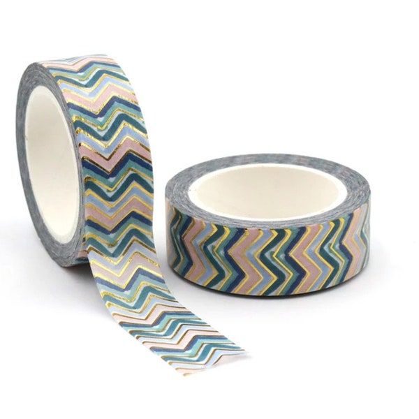 Wavy, Zigzag Pattern, Washi Tape, 1m / 10m Length Option, Scrapbooking Washi Tape, Journal Washi Tape, Stationery Washi Tape