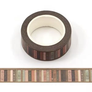 Washi Tape, Books Washi Tape, 1m/10m Option, Scrapbooking Washi Tape, Sample Washi Tape, Full Roll Washi Tape