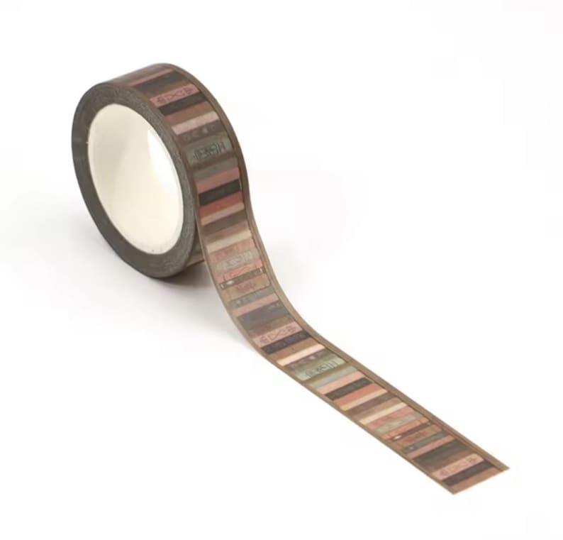 Washi Tape, Books Washi Tape, 1m/10m Option, Scrapbooking Washi Tape, Sample Washi Tape, Full Roll Washi Tape
