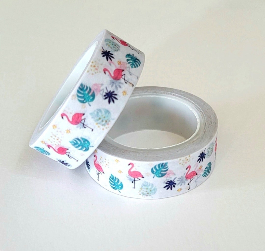 Flamingo Tropical Washi Tape 1m/10m Option Scrapbooking Etsy