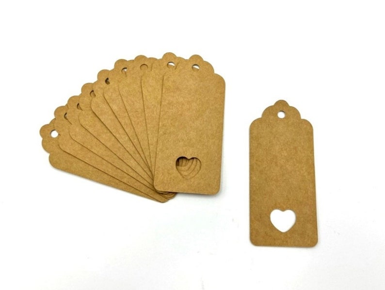 Heart Gift Tags, Kraft Paper Tags Cardstock image 1