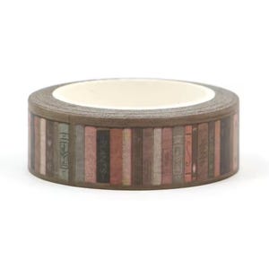 Washi Tape, Books Washi Tape, 1m/10m Option, Scrapbooking Washi Tape, Sample Washi Tape, Full Roll Washi Tape
