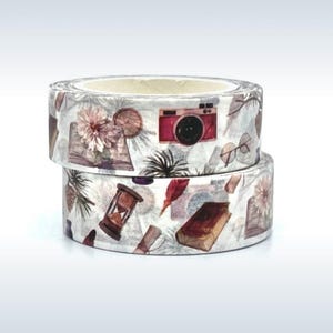 Vintage, Washi Tape, Scrapbooking Washi Tape, Journsl Washi Tape, Book Washi Tape, Full Roll Washi Tape