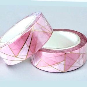 Geometric, Washi Tape, Pink Washi Tape, Scrapbooking Washi Tape, Full Roll Washi Tape, Sample Washi Tape