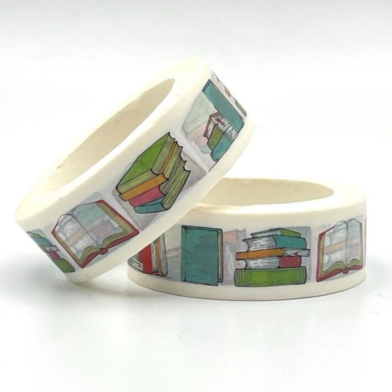 Books, Washi Tape, Vintage Washi Tape, Journal Washi Tape, Scrapbooking Washi Tape