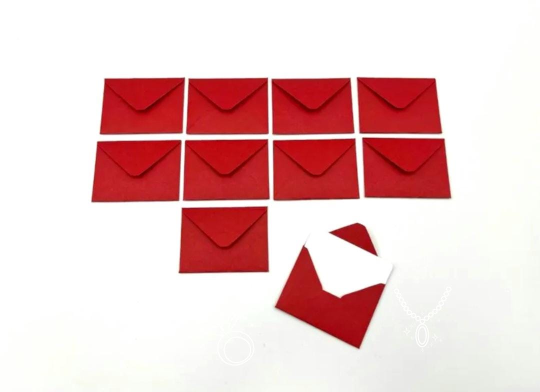 Mini Envelopes With Card — Red - Etsy