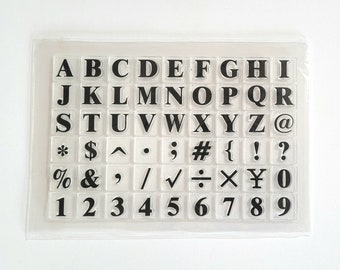 Letters, Clear Stamp Set, Scrapbooking Clear-Stamps