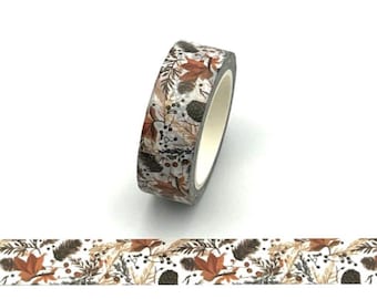 Foliage, Washi Tape, 1m/10m Length Option, Leaves, Scrapbooking Tape