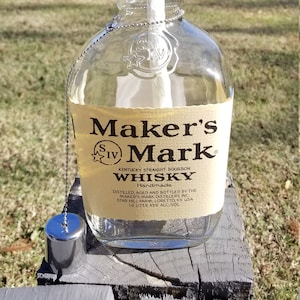 Maker's Mark 1 L Bourbon Whisky Recycled Bottle Patio Torch image 1