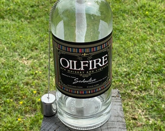 Oilfire Rye Whiskey Recycled Bottle Patio Torch