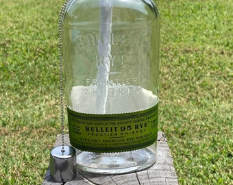 Bulleit Rye Frontier Whiskey (750 mL) Recycled Bottle Patio Torch