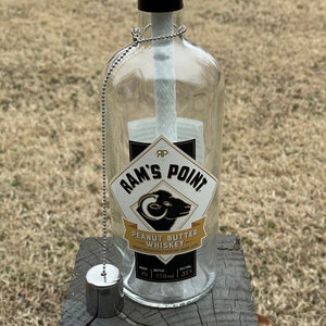 Ram&#39;s Point Peanut Butter Whiskey Recycled Bottle Patio Torch