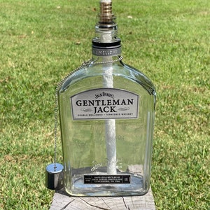 Gentleman Jack Tennessee Whiskey Recycled Bottle Patio Torch