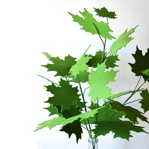 Maple branches, Greenery, 24 leaves, Felt leaves, Felt Flowers, Handmade Felt Flowers, Felt bouquet, Artificial leaves, Faux leaves