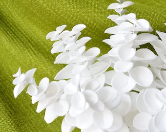 White Eucalyptus, 9 twigs, Monochrome, Snow, Winter, Felt Flowers, Faux leaves, Artificial plants, Custom bouquet