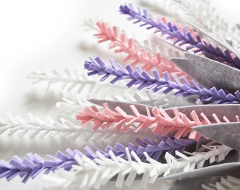 Light Lavender, 15 twigs, Felt Flowers, Handmade, Artificial Bouquet, Felt wildflower, Flower arrangement