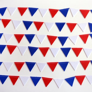 Mini bunting, felt garland, 4th of July, USA Independence Day, Reusable Party decoration, Balloon tail, Office Desk bunting, Baby decor. image 6