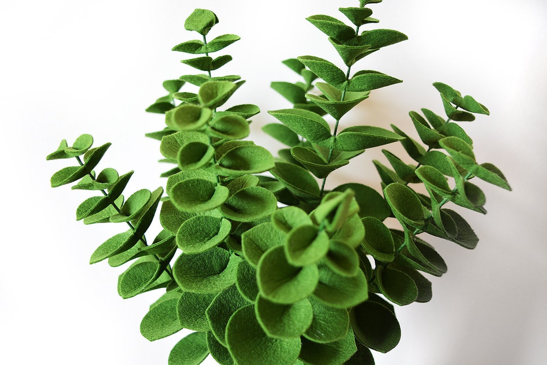Eucalyptus 9 Twigs Greenery DIY Felt Flowers Handmade Felt Etsy