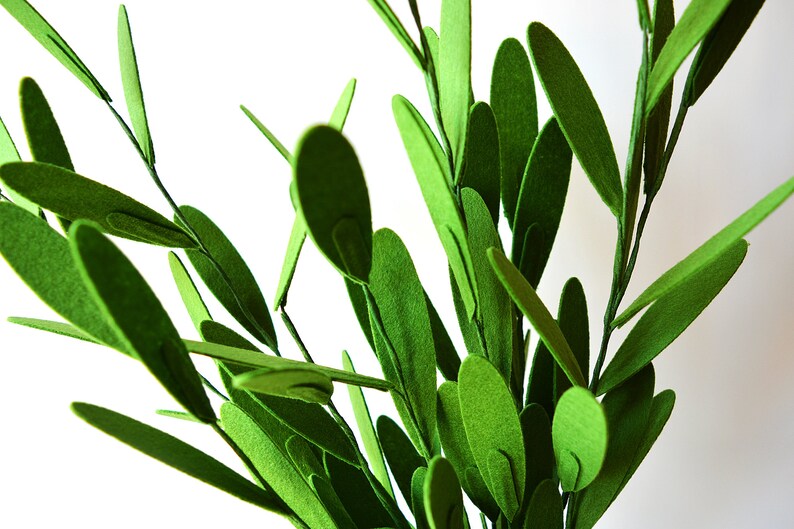 Olive Branches Greenery 12 Branches DIY Felt Flowers Etsy