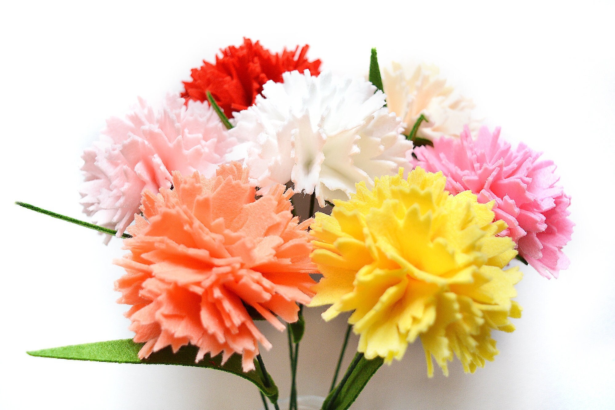 Custom color felt flowers set - Etsy 日本