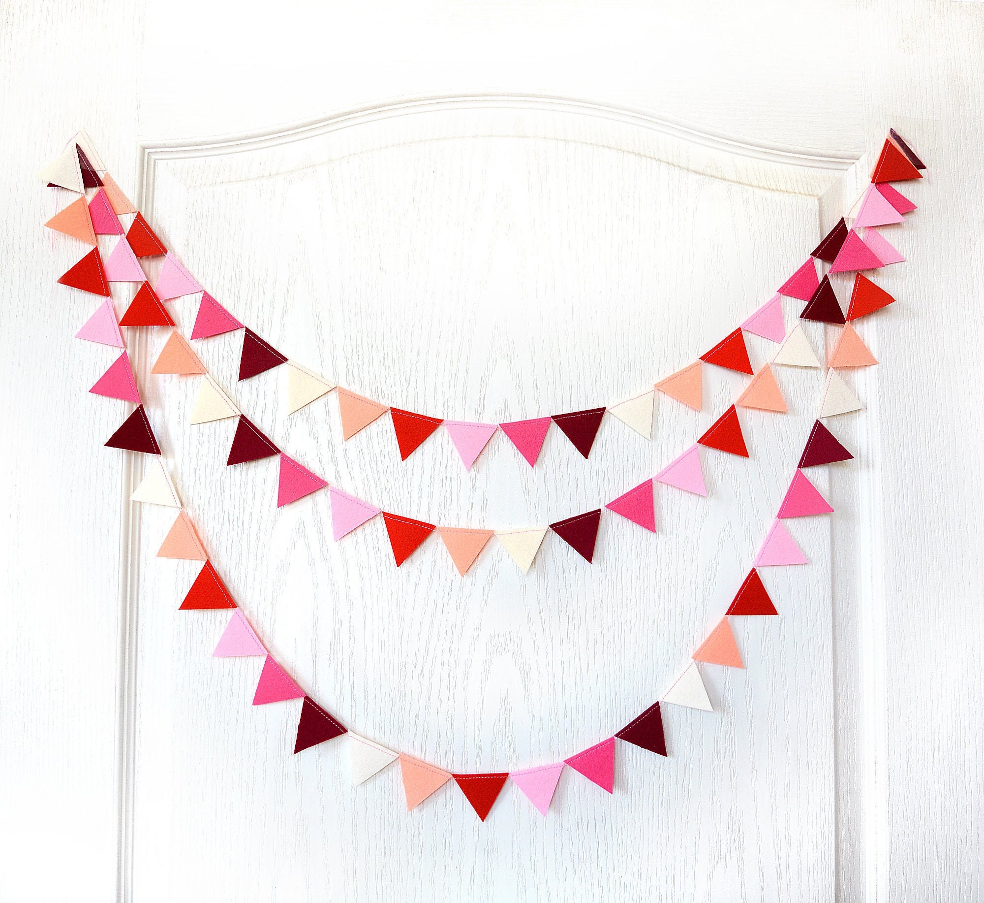 Mini bunting, Candy felt garland, Reusable Party decoration, Balloon tail, Office Desk bunting, Baby party decoration.