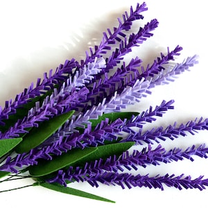 Lavender, 15 twigs, Felt Flowers, Botanical decoration, Forever flowers, Artificial flowers, Felt bouquet, Felt plants, Felt leaves