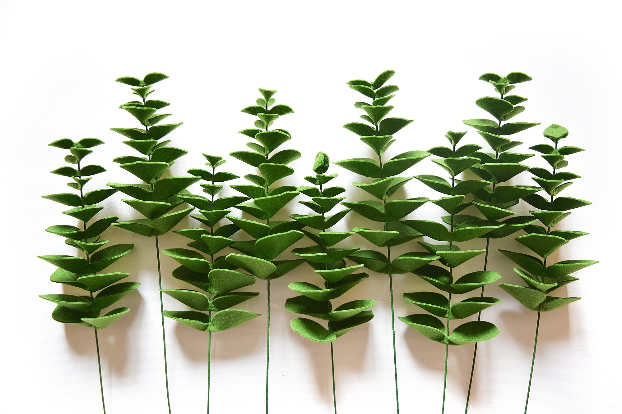 Eucalyptus 9 Twigs Greenery DIY Felt Flowers Handmade Felt Etsy