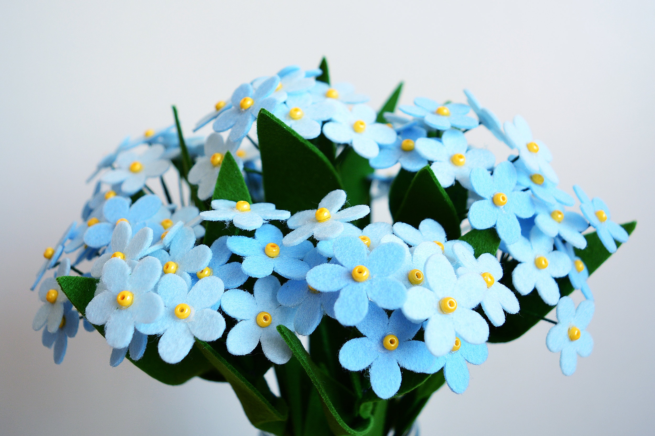 Forget-me-not, 10 Inflorescences, Myosotis, 100 Artificial Blue