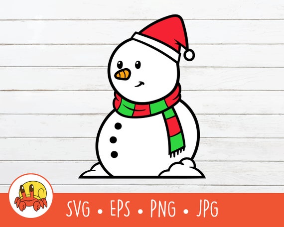 Download Cartoon Snowman Clipart Christmas Snowman Svg Christmas Etsy