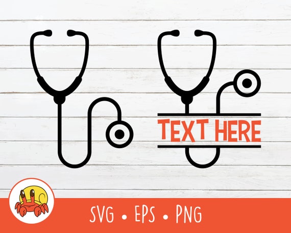 Download Stethoscope Clipart Split Stethoscope Graphic Stethoscope Etsy