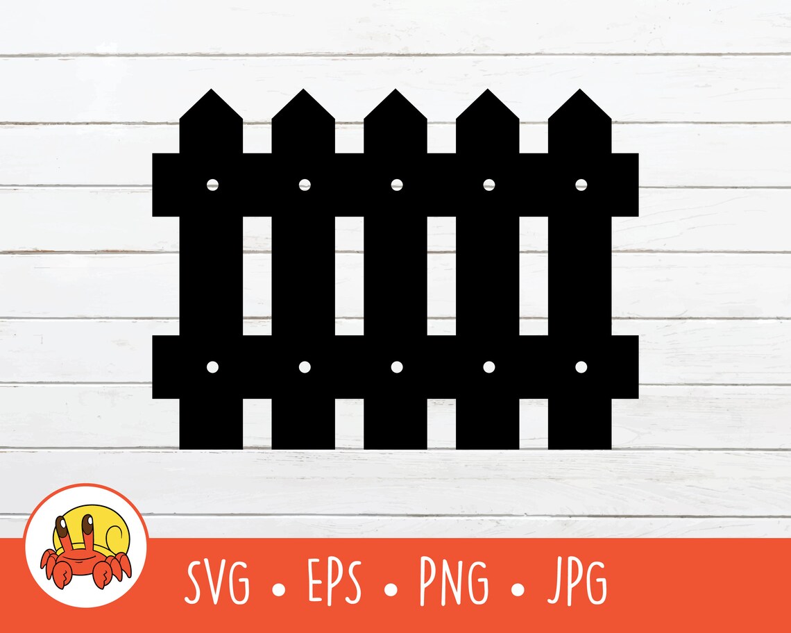 Picket Fence SVG Vector Fence Cut File For Cricut PNG EPS Etsy