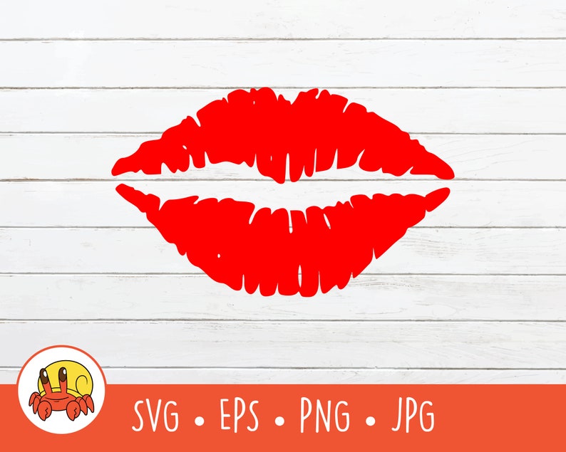 Download Kiss Lips Svg Kiss Clipart Vector Red Lips Cut File For Etsy