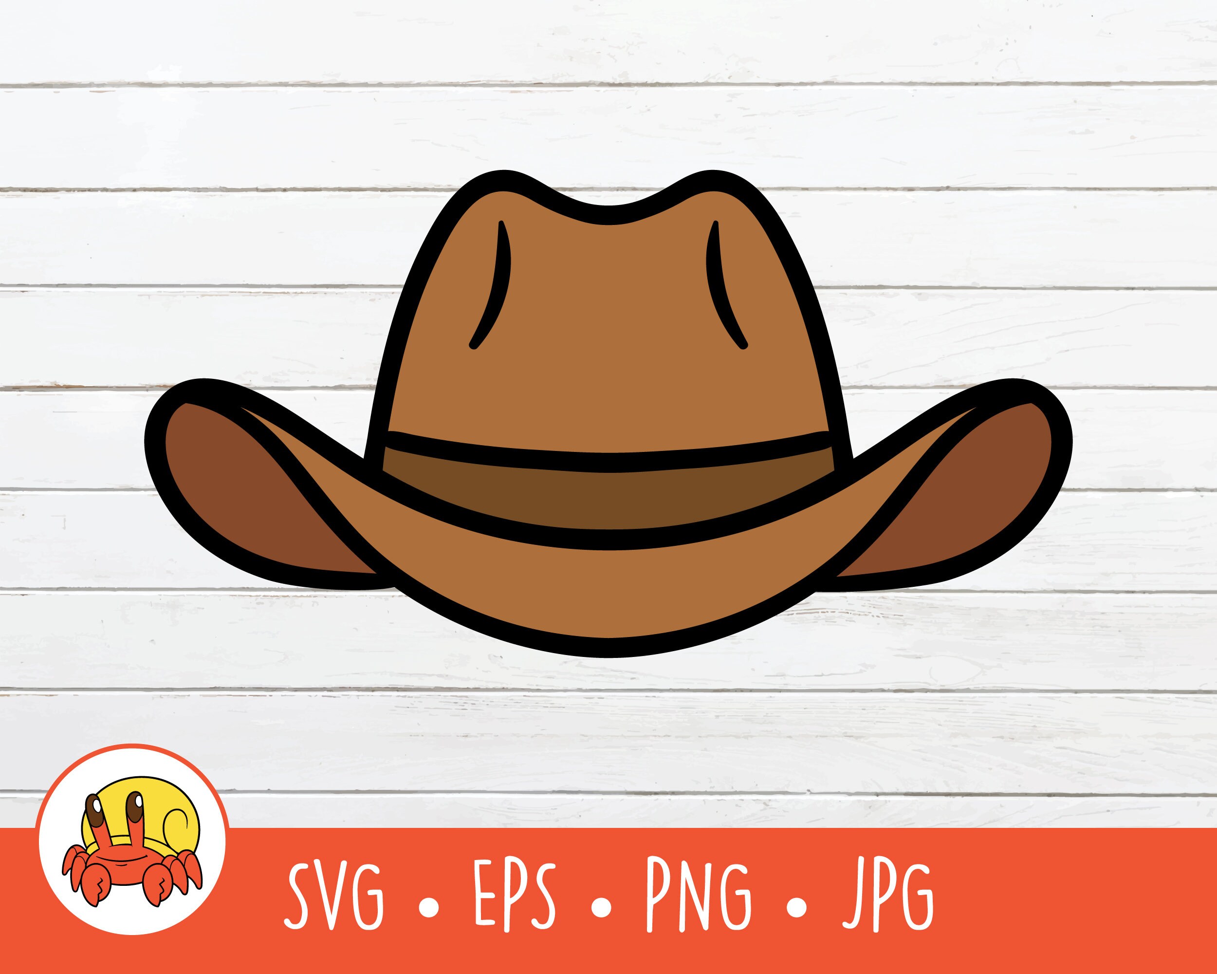 Cartoon Cowboy Hat Clipart Cowboy Hat SVG Ten Gallon Hat | Etsy
