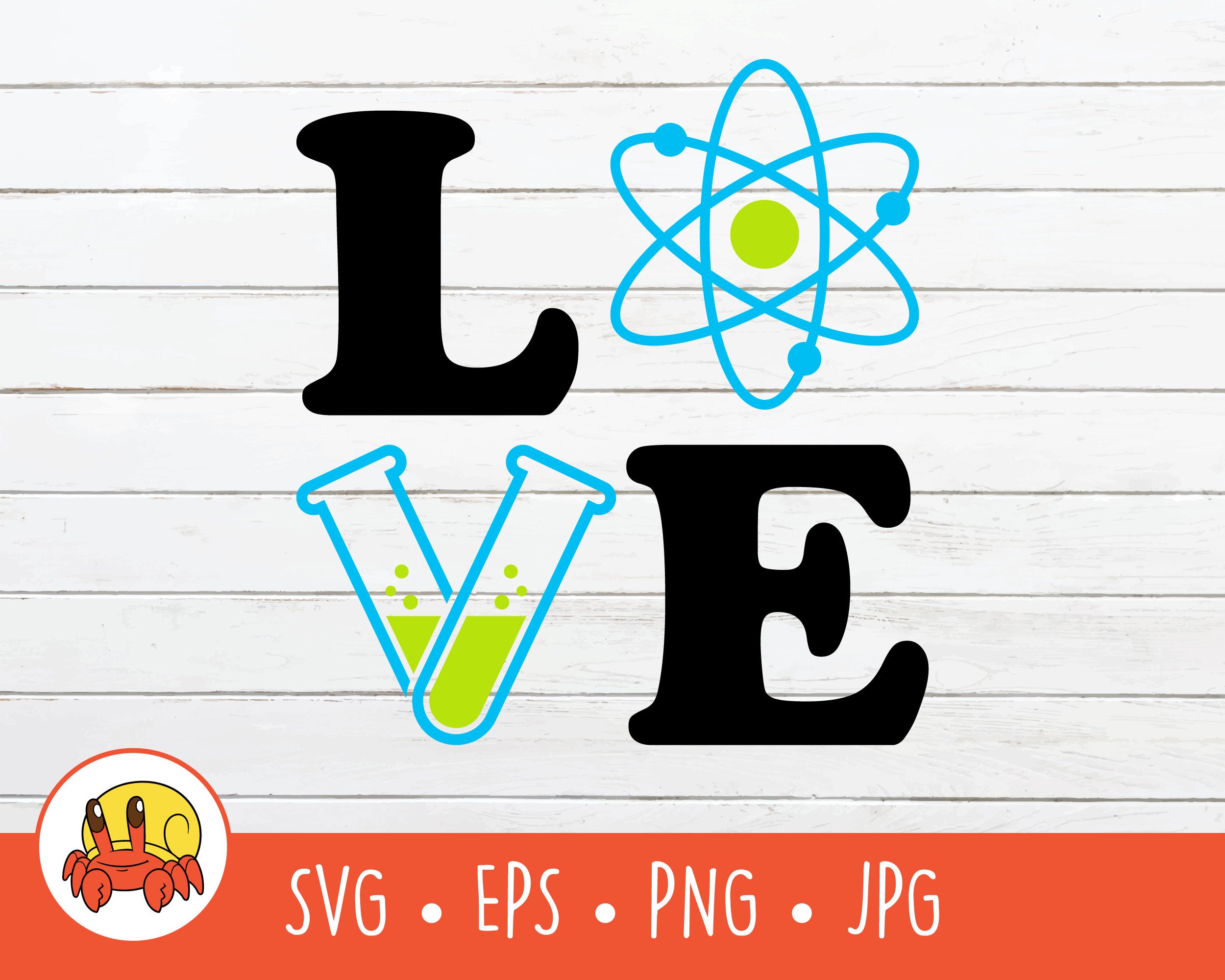 Love Science SVG Love Science Teacher Clipart Vector Science Etsy
