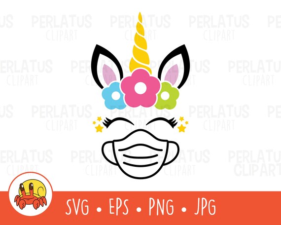 Download Unicorn With Mask Svg Vector Unicorn With Eyelashes Cut File Etsy
