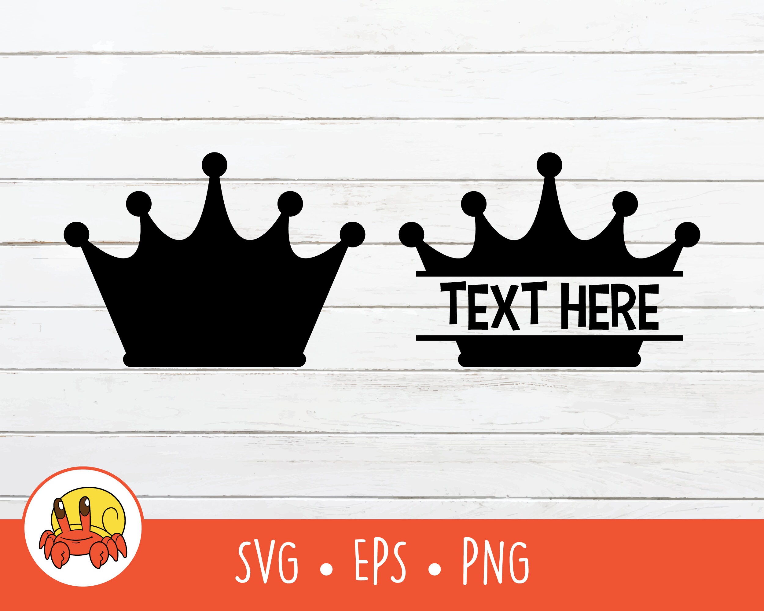 Download Crown Svg Split Crown Name Frame Tiara Silhouette Crown Etsy