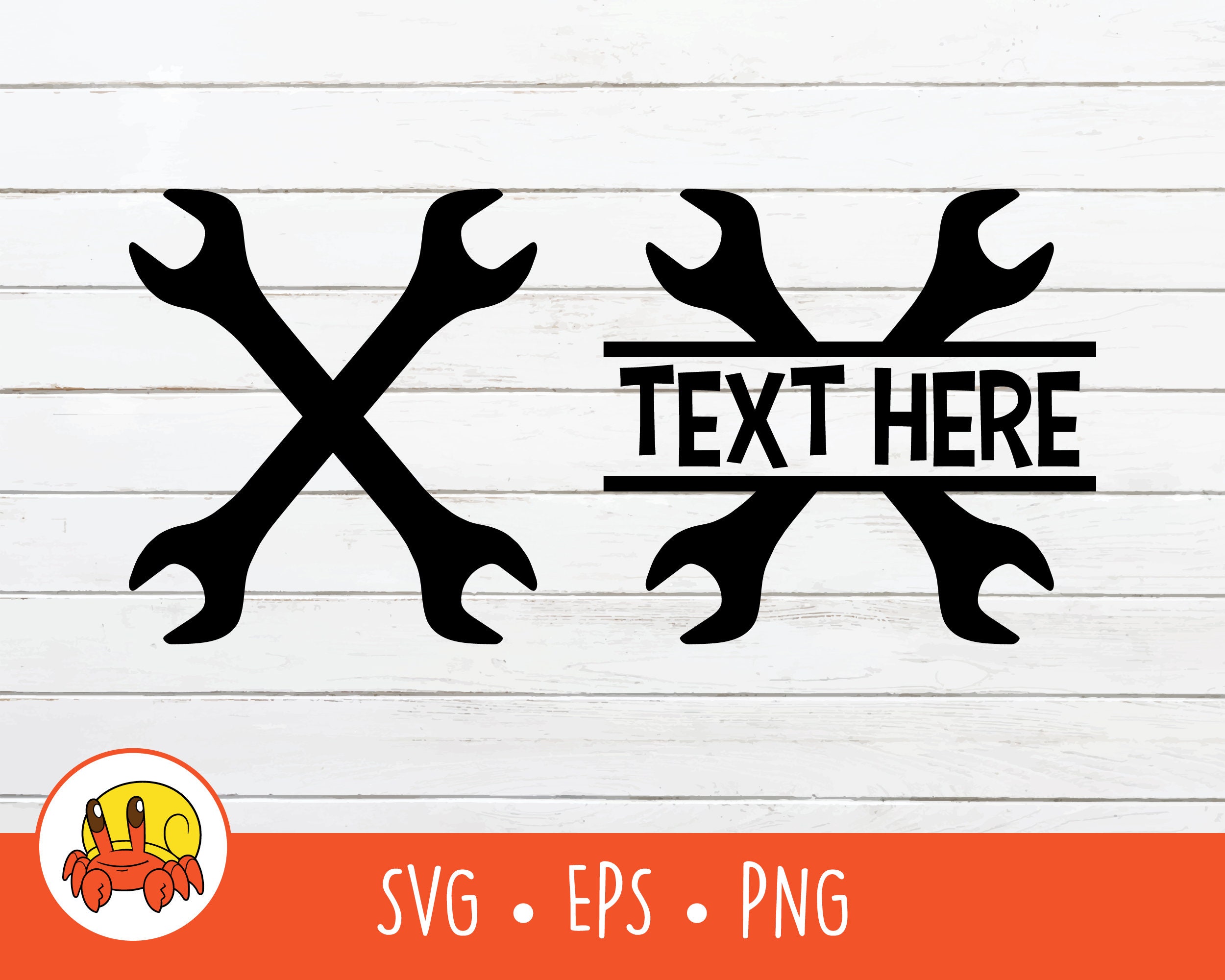 Crossed Wrenches SVG Split Wrench Name Frame Vector Wrenches Etsy